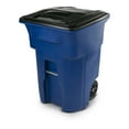 thumbnail image 1 of Toter 96 Gallon Plastic Garbage Can Blue with Wheels and Lid, Garage, 1 of 7