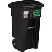 Toter Black Commercial Trash Can - Pack of 24