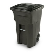 Toter Trash Can Brownstone with Wheels and Lid, 64 Gallon