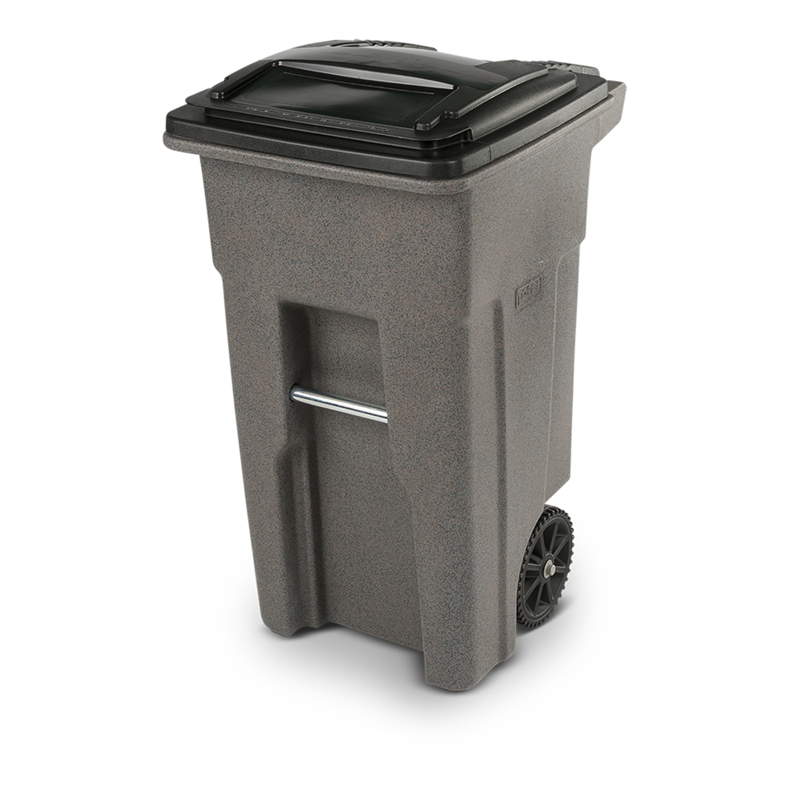 Hyper Tough 32-Gal Trash Can Black with Wheels Lid Indoor/Outdoor Durable  Cart