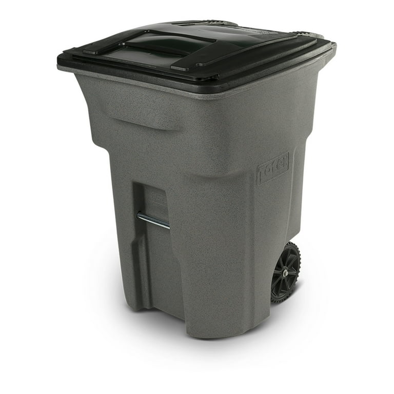 Toter Trash Can Graystone with Wheels and Lid, 96 Gallon 