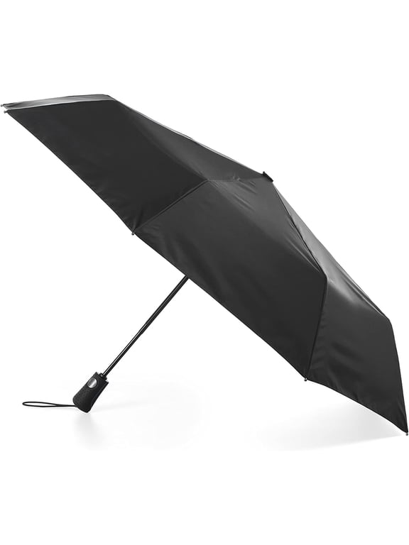 Automatic Open Water-Resistant Foldable Travel Umbrella(Black) 7309