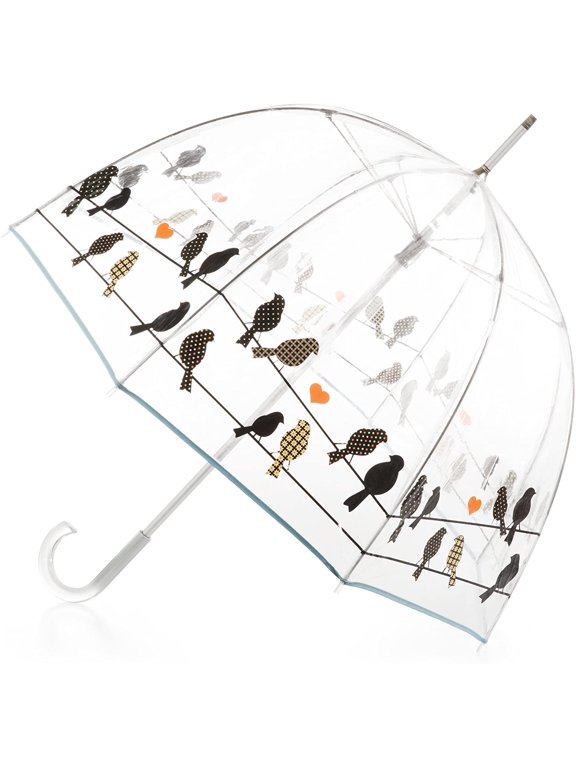 Totes Bubble Umbrella, Birds on a Wire, One Size