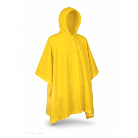 Totes Children's Rain Poncho, Lightweight, Reusable, and Packable