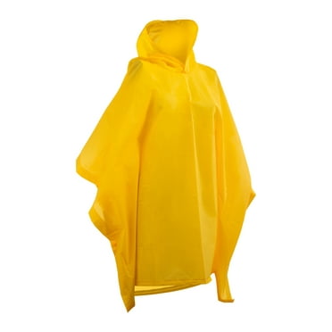 Totes Children's Rain Poncho, Lightweight, Reusable, and Packable, Yellow