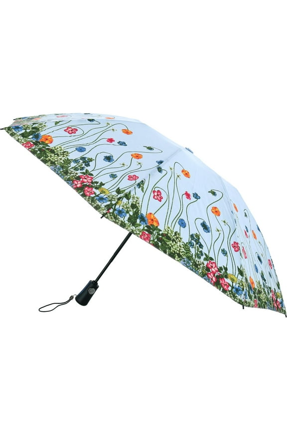 Flower Garden Print Auto Open and Close Inbrella Umbrella (Women)
