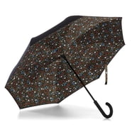 Totes Recycled InBrella Ombrello A Chiusura Inversa - Automatico, Antivento, Compatto Da Viaggio, Tettoia In Tessuto Riciclato