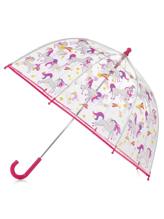 Kid’s Clear Bubble Umbrella - 2236 (Unicorn and Stars Bubble, V10)