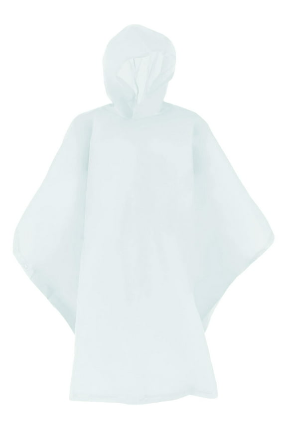 Kids' Hooded Pullover Rain Poncho with Snaps