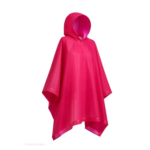 Totes Unisex Lightweight Reusable Packable Rain Poncho with Hood