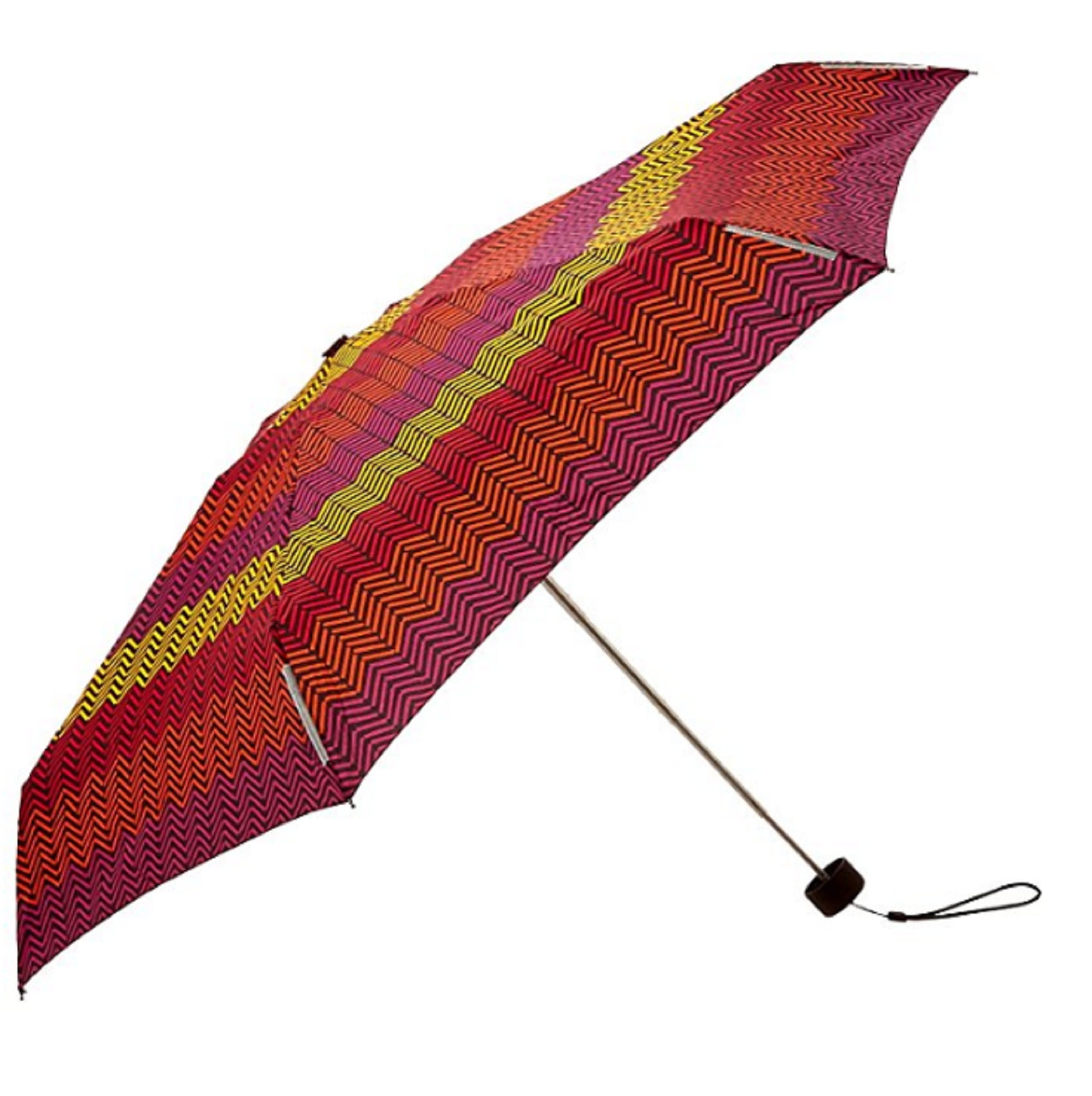 Totes Mini Trekker Umbrella With Manual Open Chevron Stripes 41