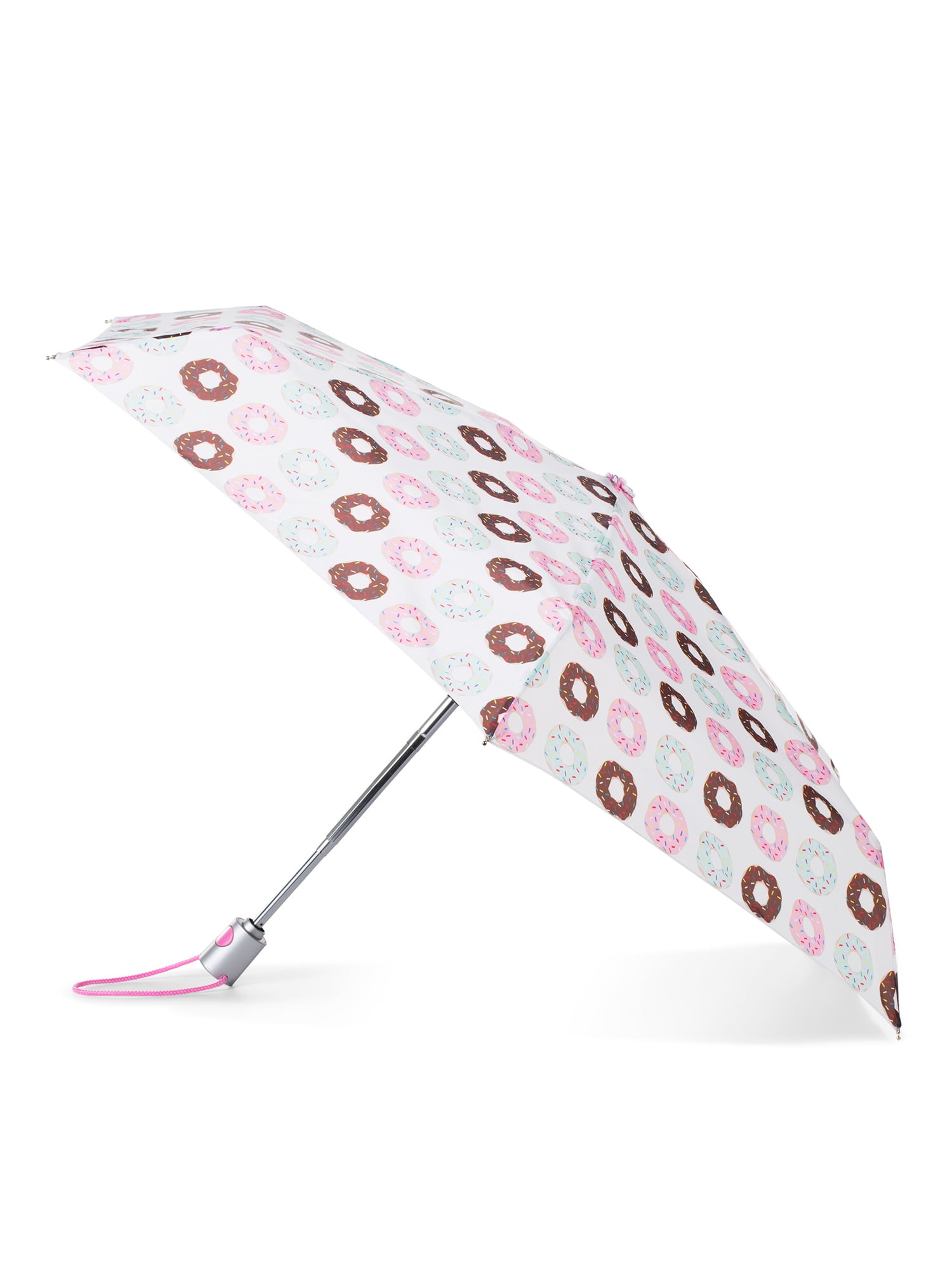 Totes NeverWet® AutoOpen Mini Purse Umbrella, 39 White MultiColor