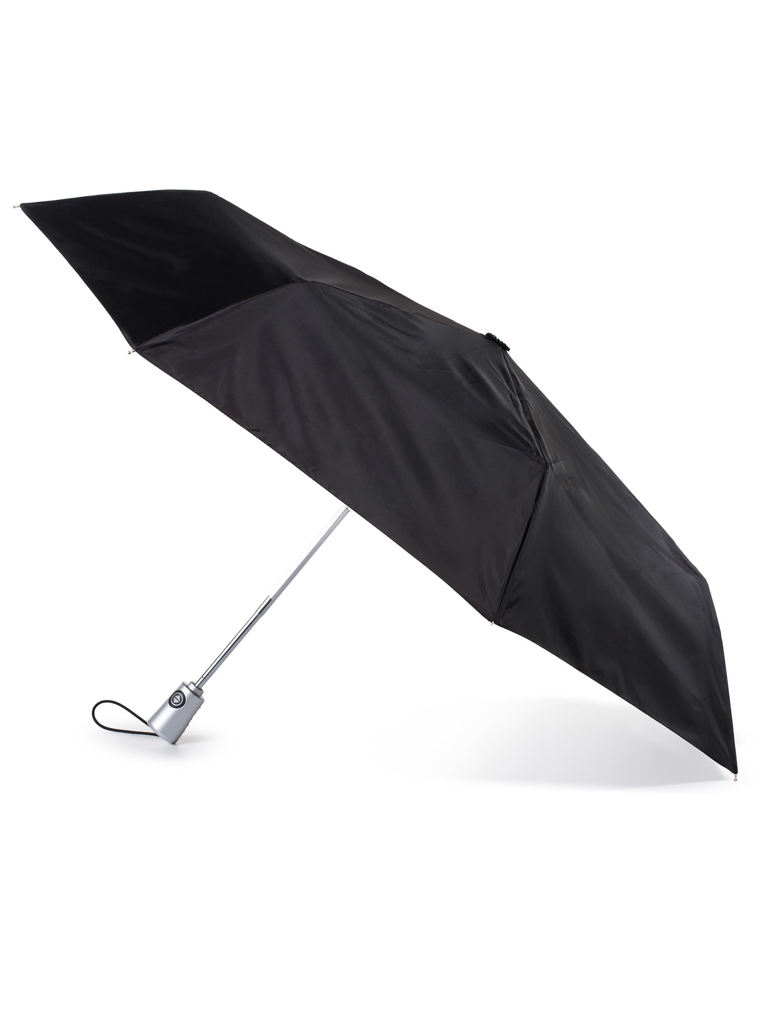 Totes Auto Open Close Umbrella with Sunguard, Black
