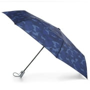 Totes One-Touch Auto Open Close Rain Umbrella with Sunguard Camo Navy