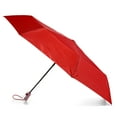Totes Auto Open Close Rain Umbrella with Sunguard Red