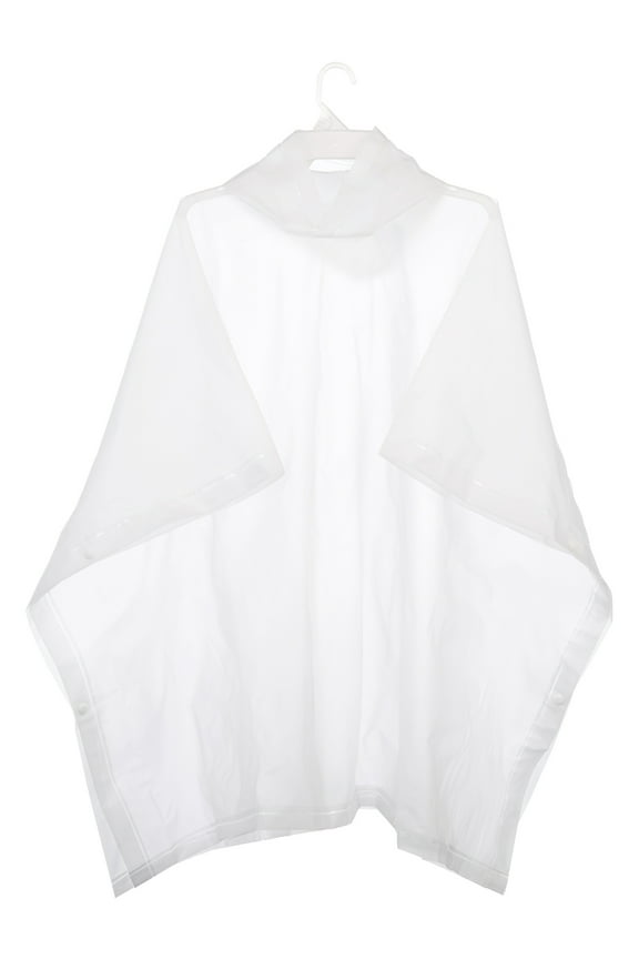 Children's Rain Poncho, Lightweight, Reusable, and, Packable Clear