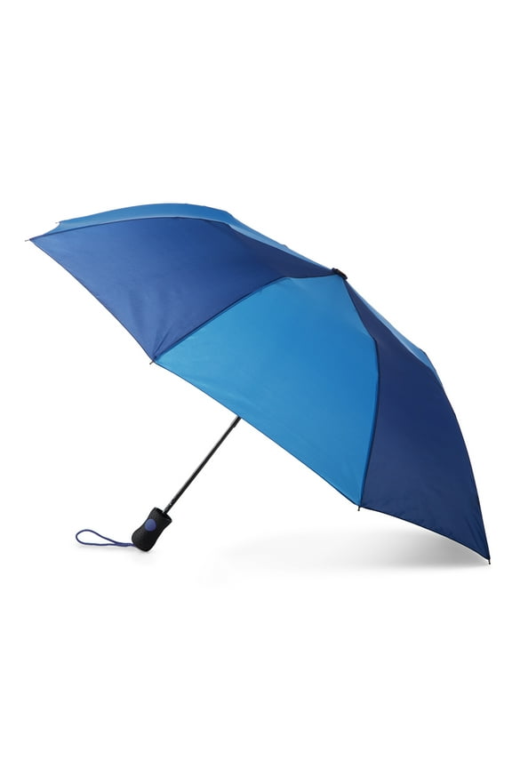 Recycled Canopy Auto Open Rain Umbrella Blue Midnight