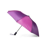 TOTES Recycled Canopy Auto Open Rain Umbrella Purple Multi