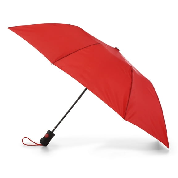 Totes Recycled Canopy Auto Open Rain Umbrella Red