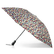 Totes Recycled Canopy Auto Open & Reverse Close Compact Inbrella Rain Umbrella Colorful Dots