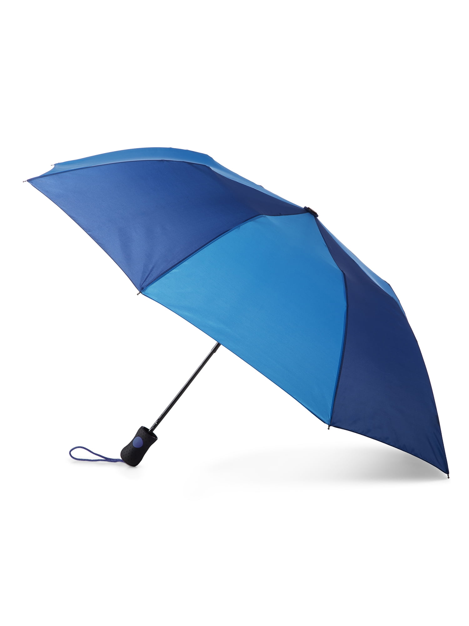 Totes Recycled Canopy Auto Open Umbrella Blue Midnight