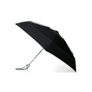 Totes Recycled Canopy One-Touch Auto Open Ultra Compact Mini Travel Rain Umbrella with Carrying Case Black