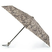 Totes Recycled Canopy One-Touch Auto Open Ultra Compact Mini Travel Rain Umbrella with Carrying Case Multi Leopard