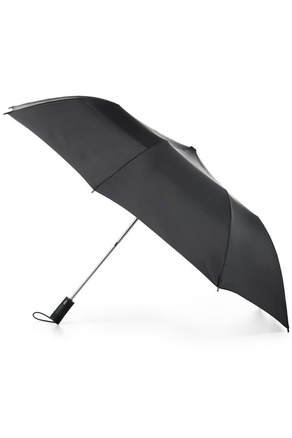 Recycled Canopy Vented Auto Open Golf Umbrella with Sunguard, Black