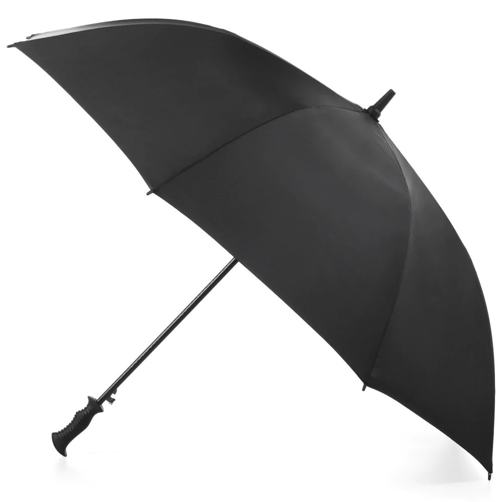 Totes SunGuard UPF 50+ Protection Auto Open Golf Stick Umbrella (Black