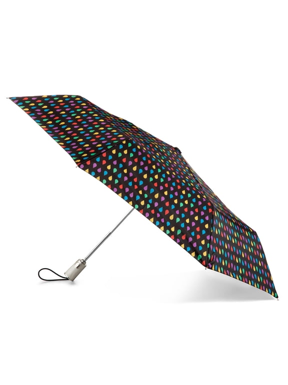 Sunguard Auto Open Close Umbrella with Neverwet & Sun Protection Black Rain, 43"