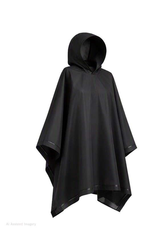 Unisex Lightweight Reusable Rain Poncho, Packable
