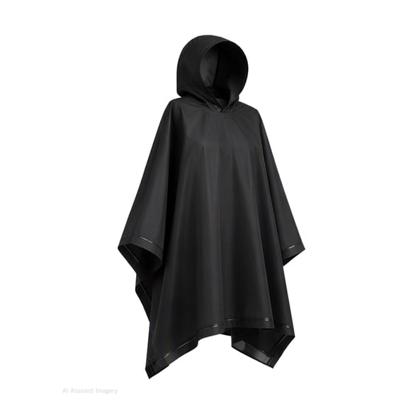 Totes Unisex Lightweight Reusable Rain Poncho, Packable