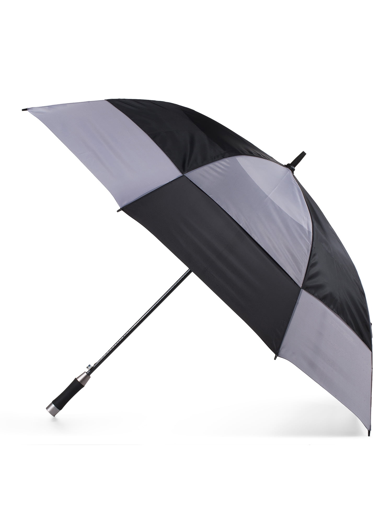 Totes Vented Auto Open Stormbeater Golf Stick Umbrella With SunGuard® Black and Gray