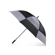Vented Auto Open Stormbeater Golf Stick Umbrella With SunGuard® Black and Gray