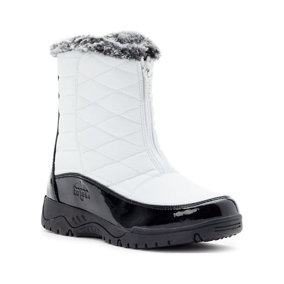 Totes Women's Esther Waterproof Faux Fur Lined Ankle Winter Boot