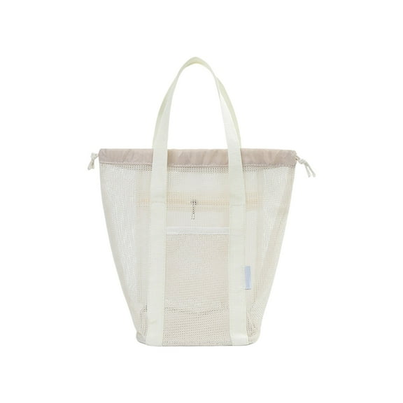 Totes for Storage Large-capacity travel organizer bag, featuring dry and wet separation, perfect for beach use, and a mesh handbag