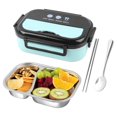 thumbnail image 1 of Totil 304 Stainless Steel Lunch Box Leakproof Food Storage Containers, Bento Box for Adults,Men,Women 9.2"L x 6.7"W x 2.8"H, 1 of 8