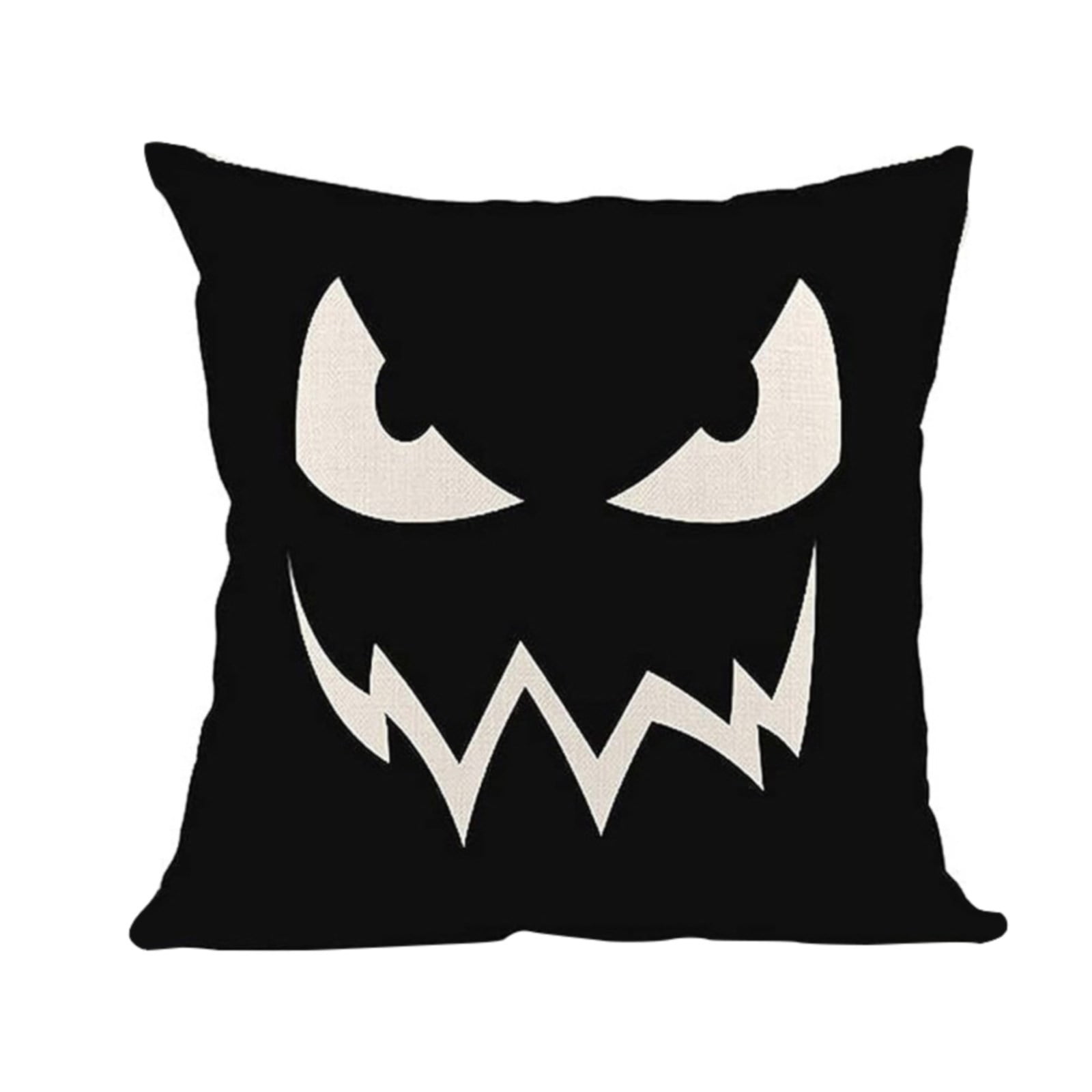 Totil Pillow Case Throw Pillow Cover Pattern Orange Halloween Pumpkins