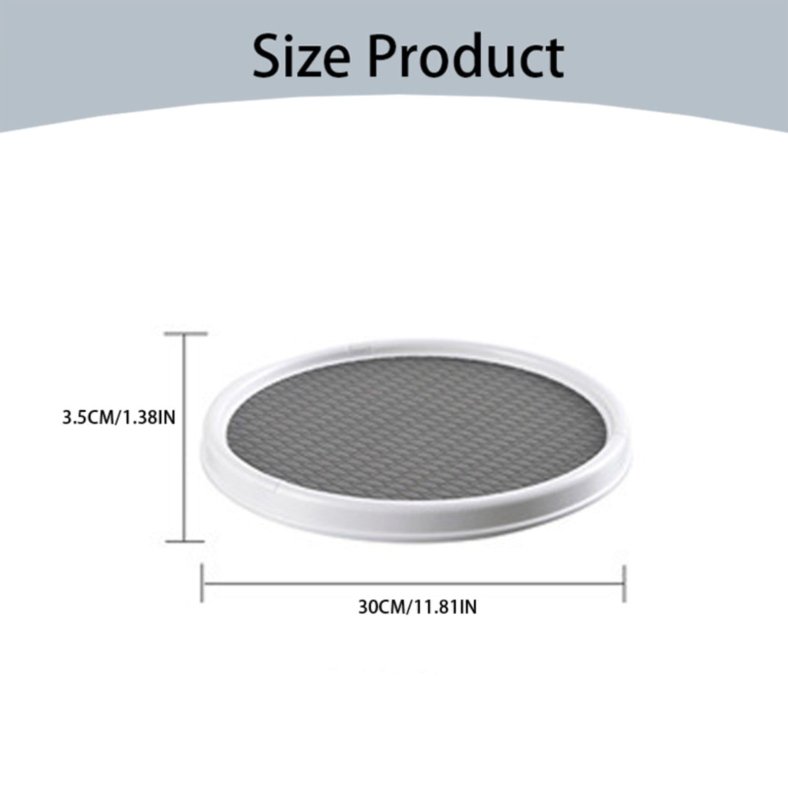 Totil Rack 12 Inch Non Turntable Lazy Organizer Rack for Cabinet Table ...