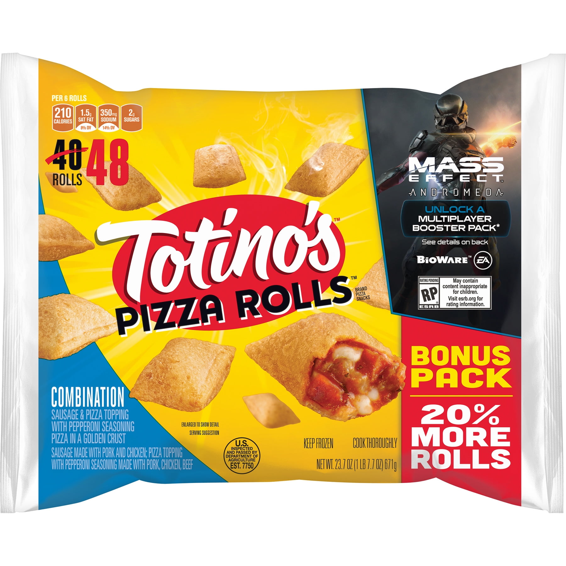 Totino Combination Pizza Rolls 48 ct