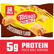 Totinos Pizza Rolls, Cheeseburger Flavored, Frozen Appetizers, 50 Rolls, 24.46 oz