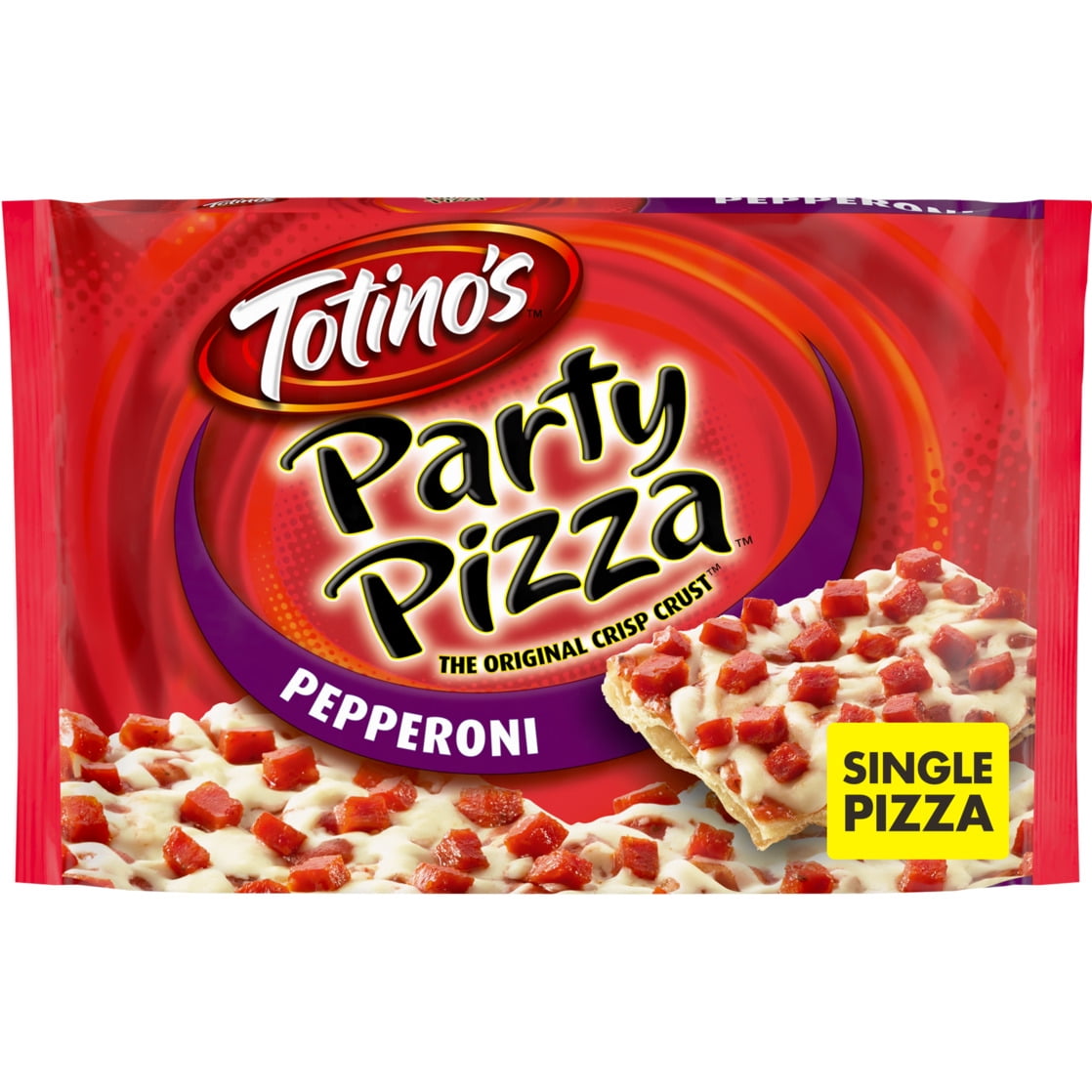 Totino's Party Pizza, Pepperoni, Frozen Snacks, 1 Ct, 10.2 oz