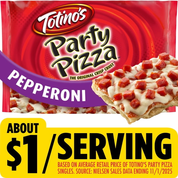 Totino's Pepperoni Thin Crust Party Pizza, 10.2 oz (Frozen)