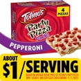 thumbnail image 1 of Totino's Party Pizza, Pepperoni, Frozen Pizza, Game Day Football Snacks, 4 Ct, 40.8 oz, 1 of 17