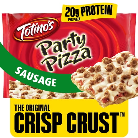 Totino's Party Pizza, Sausage, Oven Ready, Thin Crust, 20g Protein, 10.8 oz (Frozen)