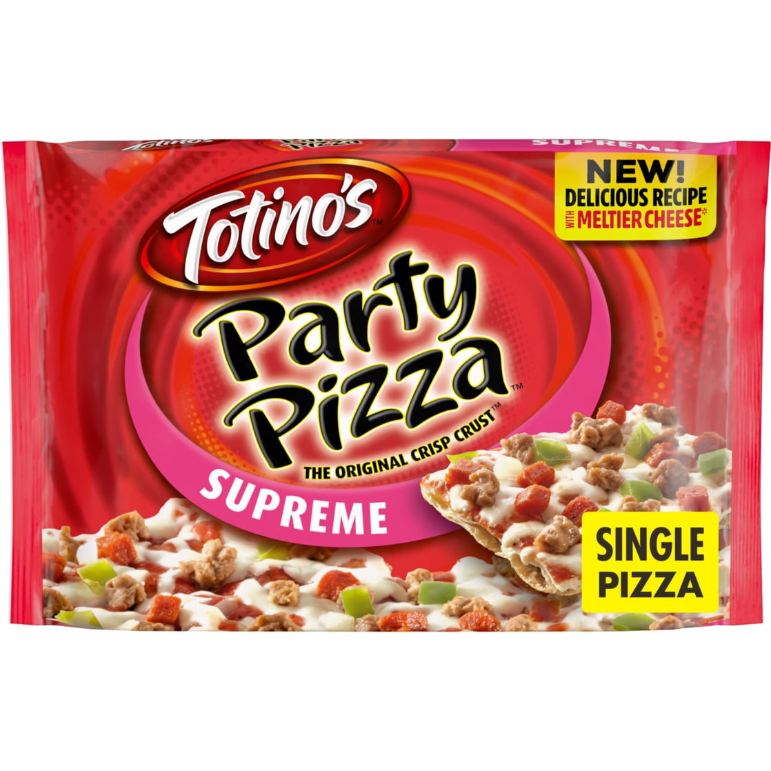 Totino's Party Pizza, Supreme, Frozen Snacks, 1 count, 10.9 oz