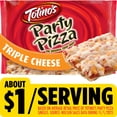 thumbnail image 1 of Totino's Party Pizza, Triple Cheese, Frozen Pizza, Game Day Football Snacks, 9.8 oz, 1 of 16