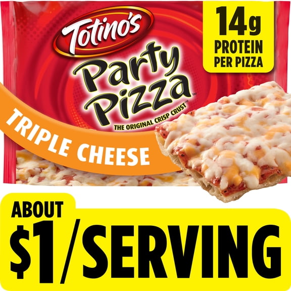 Totino's Triple Cheese Thin Crust Party Pizza, 9.8 oz (Frozen)