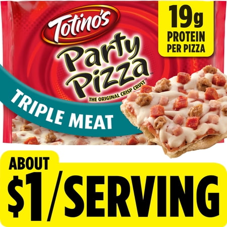 Totino's Triple Meat Thin Crust Party Pizza, 10.5 oz (Frozen)