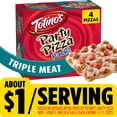 thumbnail image 1 of Totino's Party Pizza Pack, Triple Meat, Frozen, Game Day Football Snacks, 4 Ct, 42 oz, 1 of 16